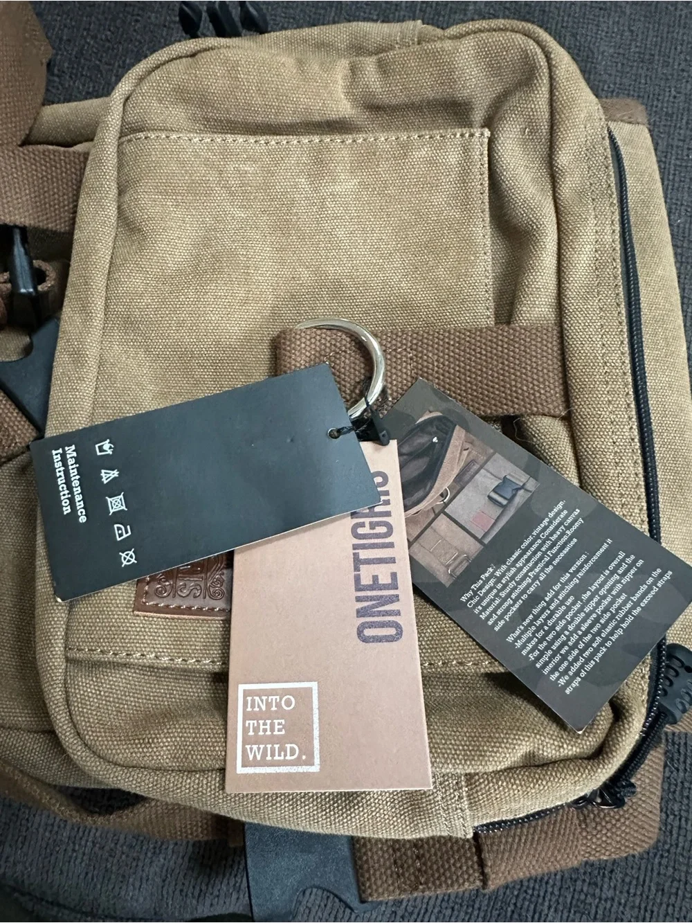 Canvas Dog Saddle Pack - Tan NWT